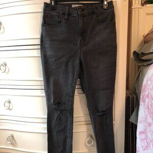 Madewell Women's Curvy High-Rise Skinny Jeans in Black Sea - Size 28